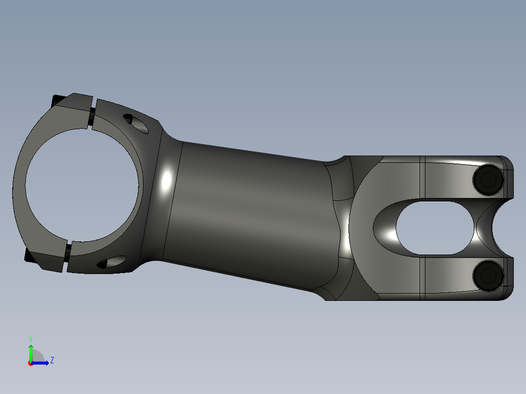 山地车自行车把立31.8毫米左视图
