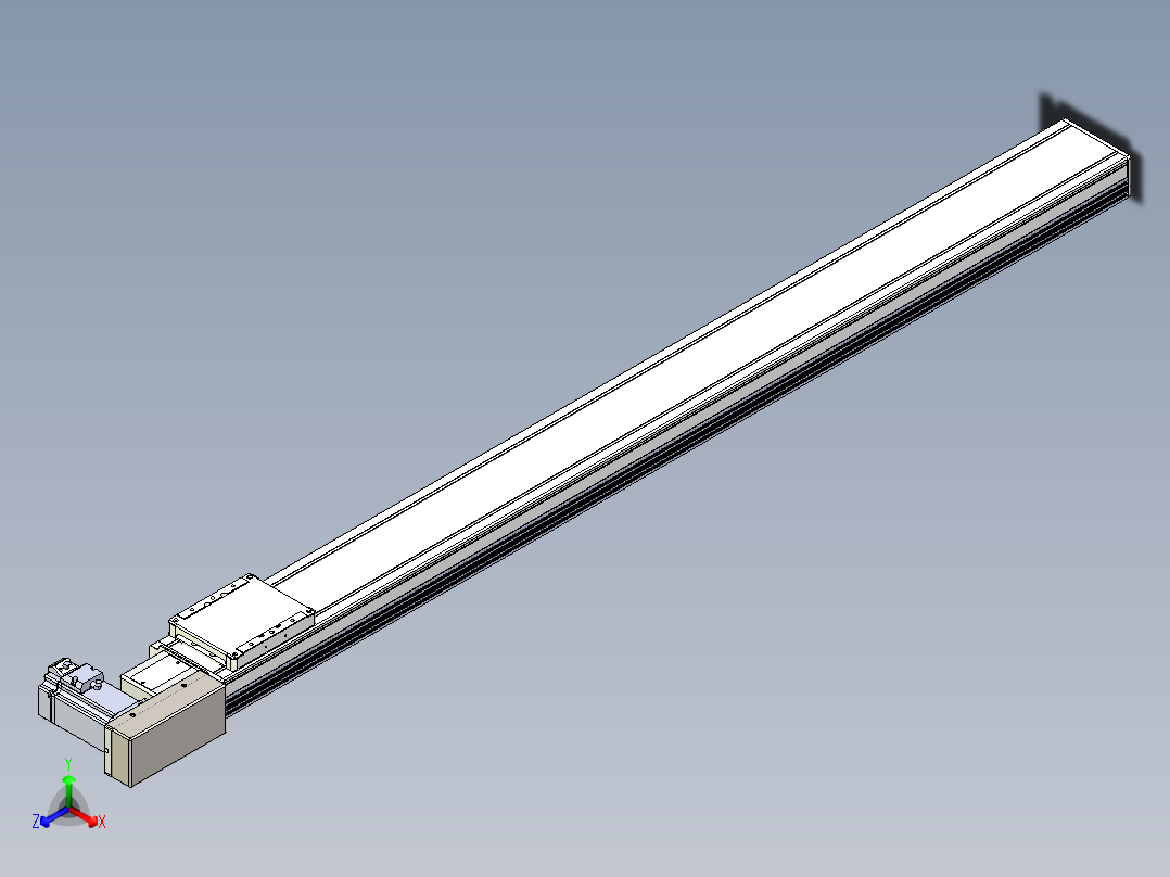 同步带全封闭直线模组TPA-HCB-105D-90-L1200-MR-Y-P20-N3主视图