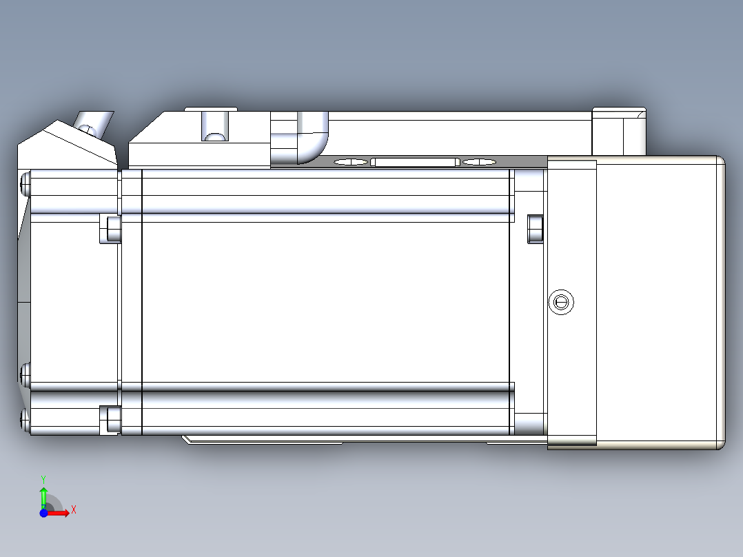 同步带全封闭直线模组TPA-HCB-105D-90-L1200-MR-Y-P20-N3前视图