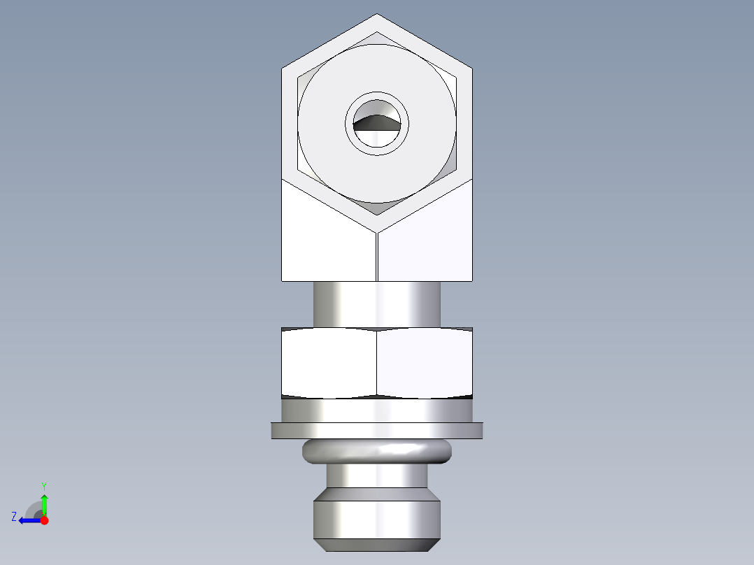 卡套式工业通用硬管接头EO_Adjustable_Locknut_elbow_WEE04ZLLMORCF右视图