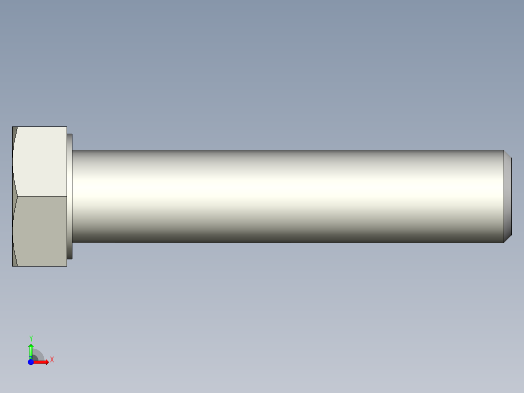 螺钉-DIN_931-M18x2.5x85_27.stp前视图