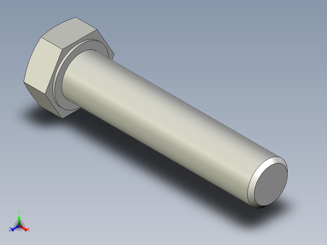 螺钉-DIN_931-M18x2.5x85_27.stp正等轴测图