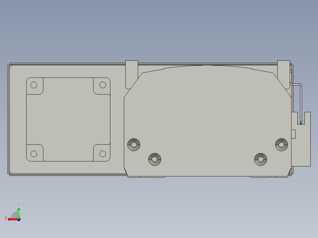 直线模组WG-LHA12-S200-L设计图纸后视图