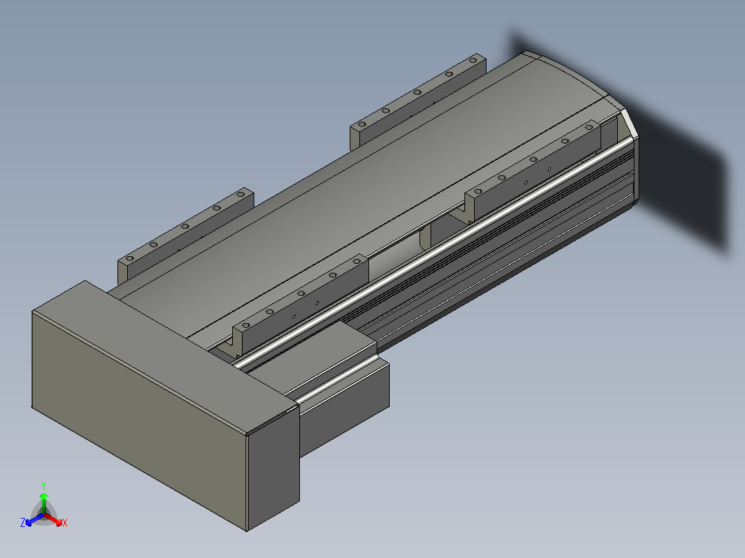 直线模组WG-LHA12-S200-L设计图纸正等轴测图