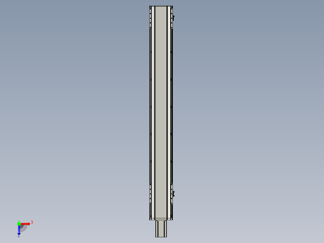 直线模组LHA17-S1250-M设计图纸俯视图