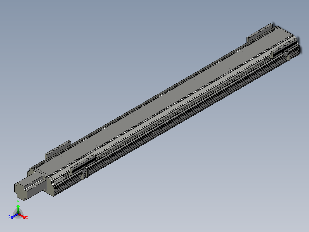 直线模组LHA17-S1250-M设计图纸正等轴测图