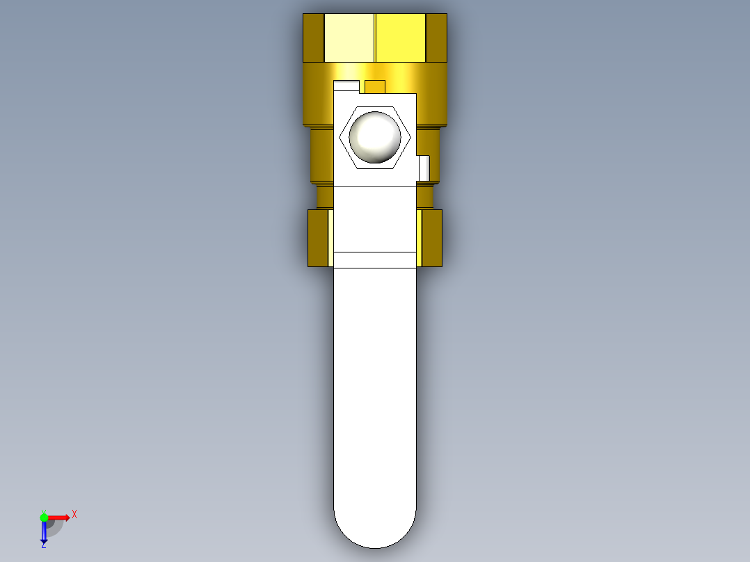 管道手动球阀-水管开关阀-手动阀门铜球阀DN15-1俯视图
