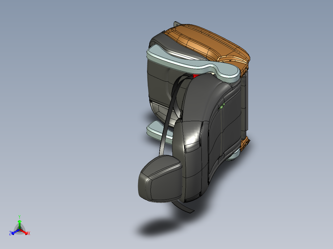 客车座椅主视图