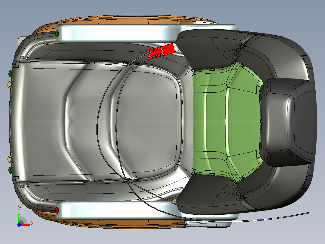 客车座椅前视图