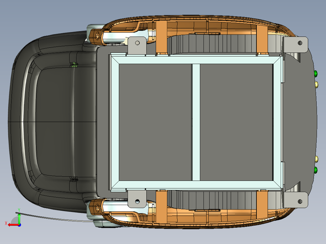 客车座椅后视图