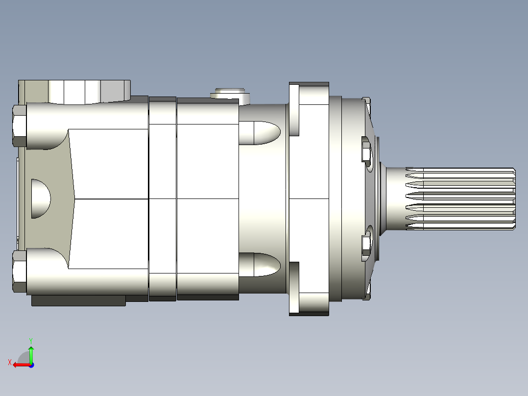 Libary - 液压摆线马达后视图