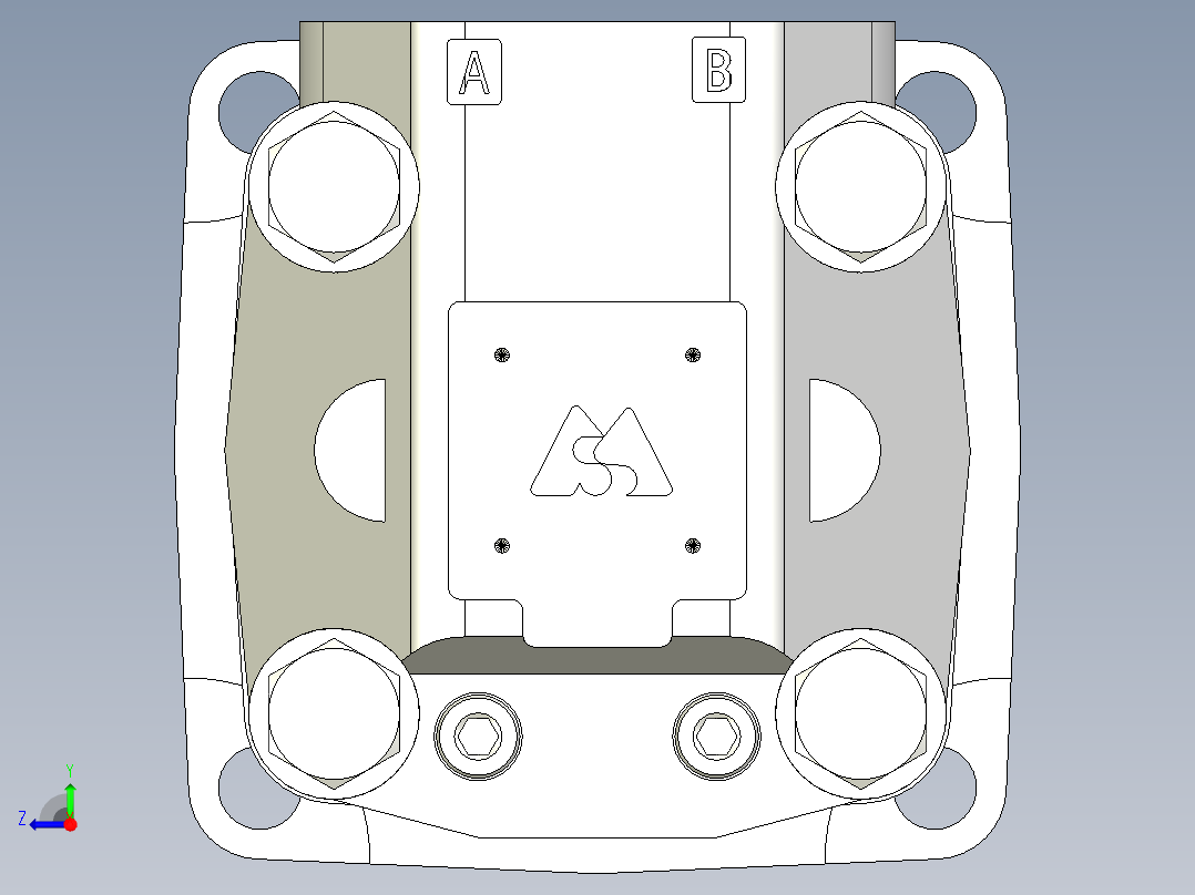 Libary - 液压摆线马达右视图