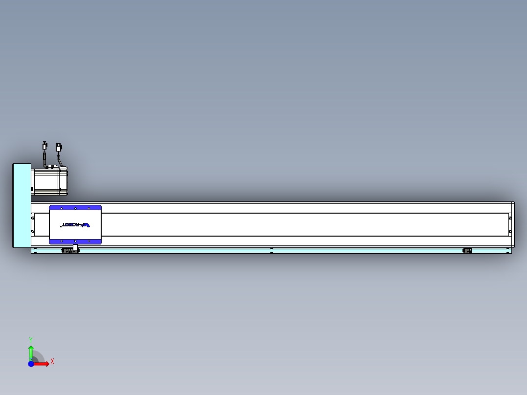 威洛博VC丝杆传动-无尘环境VC14-Lxx-C-S1200-BR-ZP75-C3前视图