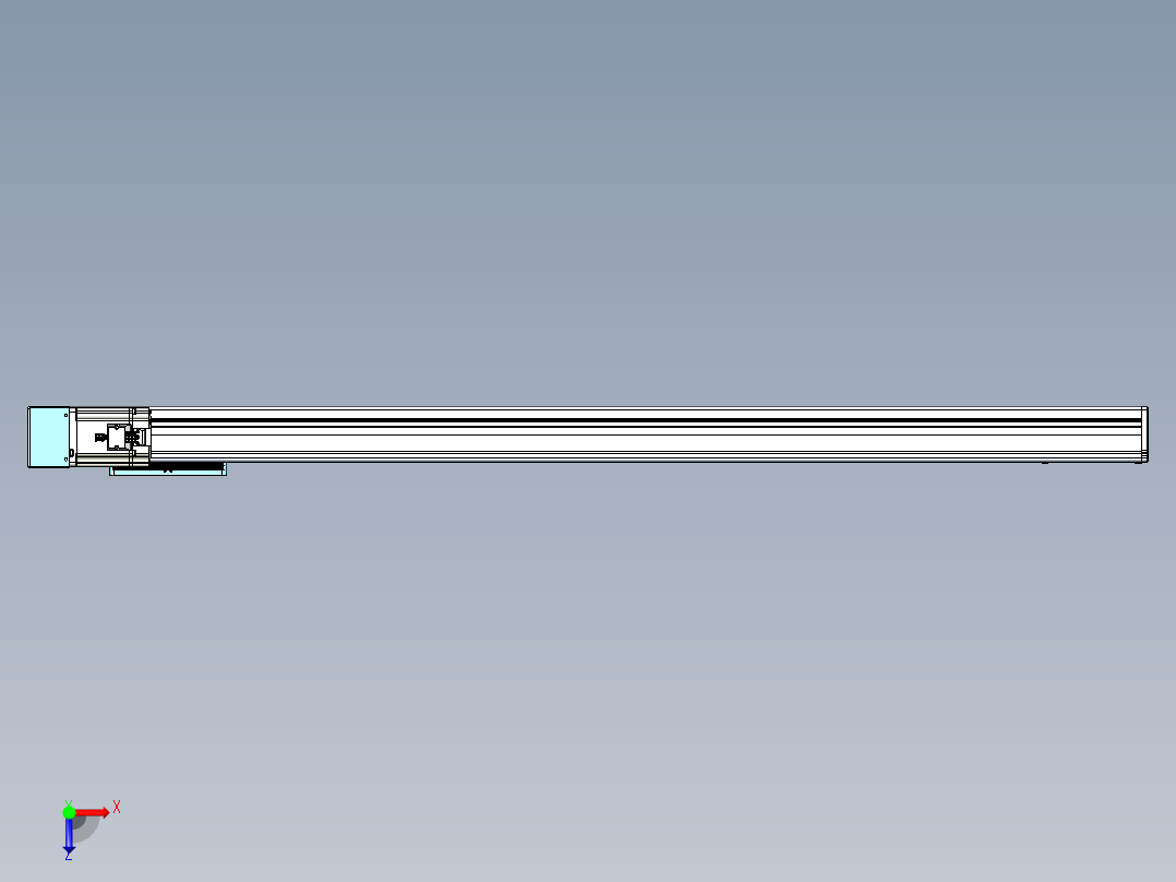 威洛博VC丝杆传动-无尘环境VC14-Lxx-C-S1200-BR-ZP75-C3俯视图