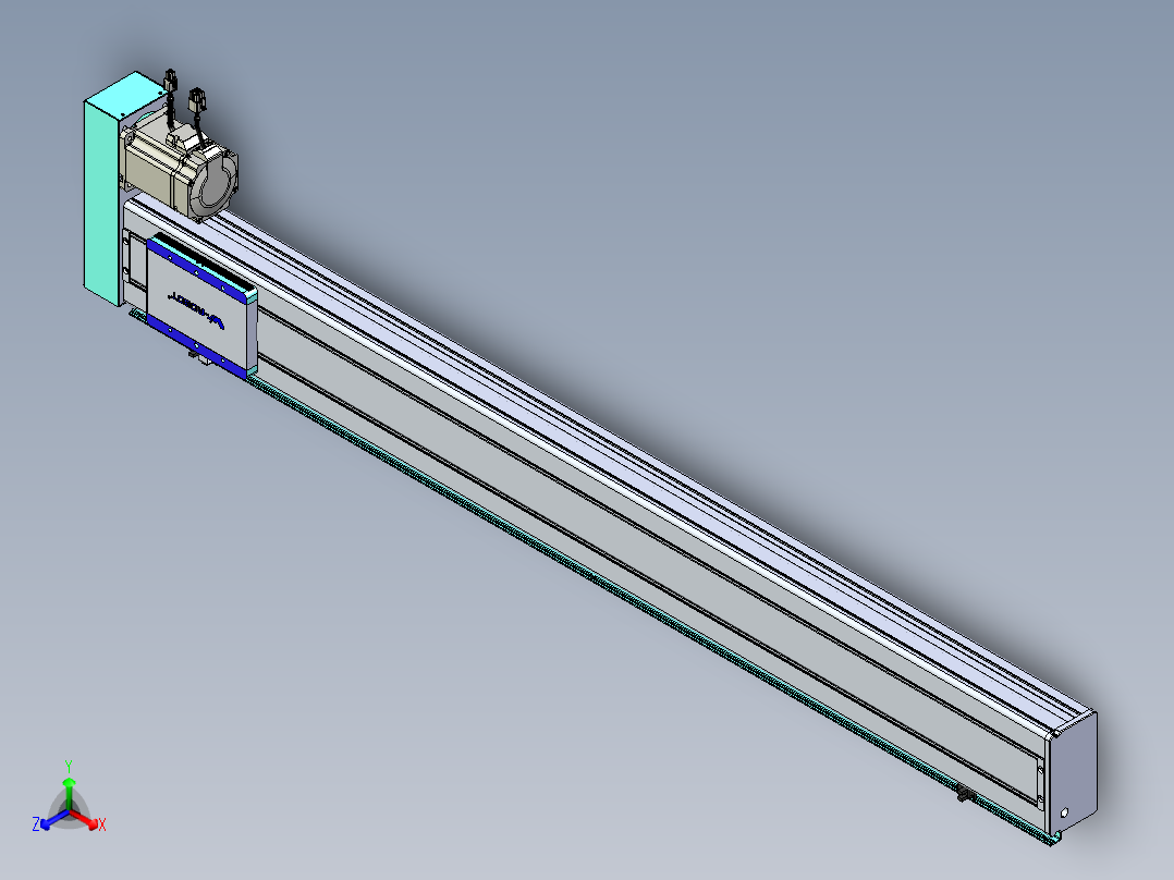 威洛博VC丝杆传动-无尘环境VC14-Lxx-C-S1200-BR-ZP75-C3正等轴测图