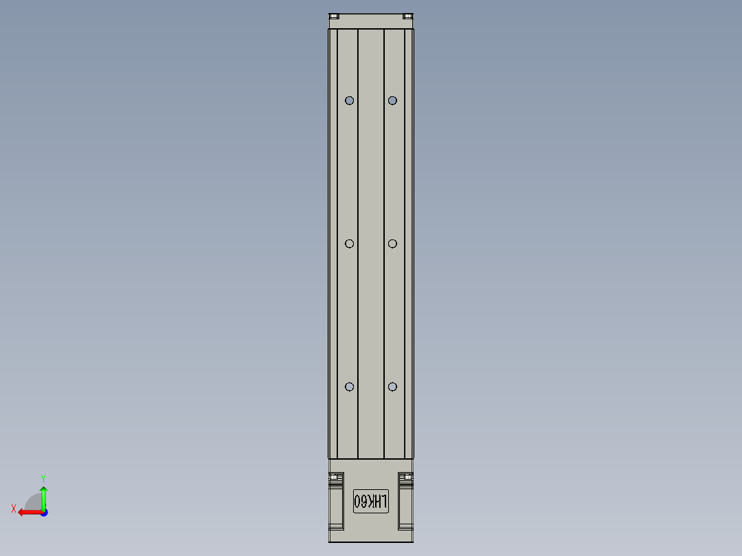 直线模组LHK60C-300A1-F0设计图纸后视图