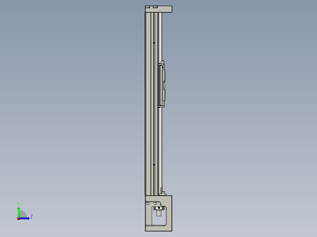 直线模组LHK60C-300A1-F0设计图纸左视图
