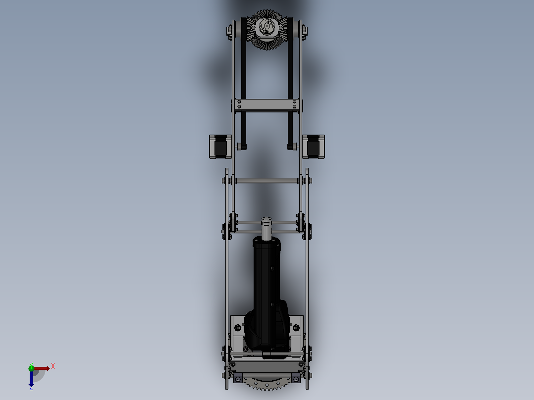 多功能工业机械手俯视图