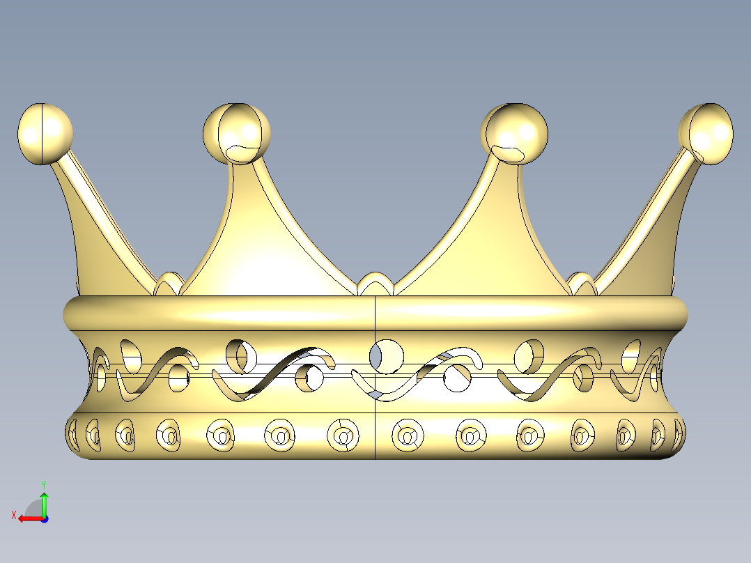 儿童王冠后视图