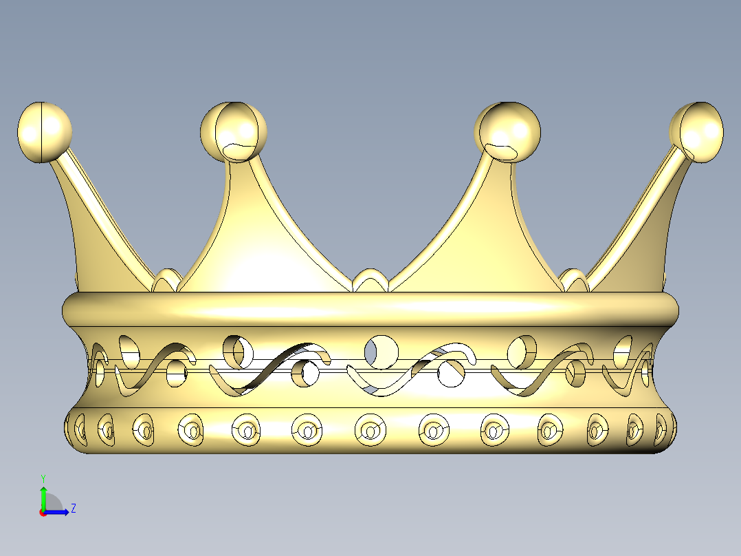 儿童王冠左视图