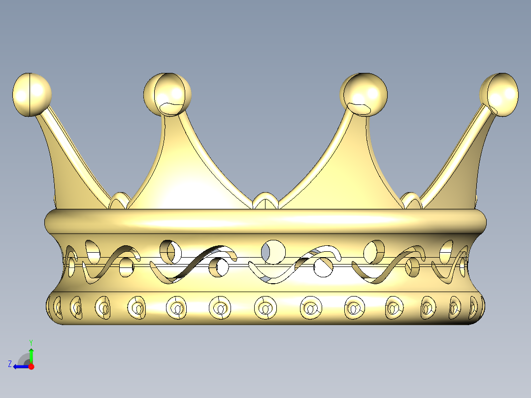 儿童王冠右视图