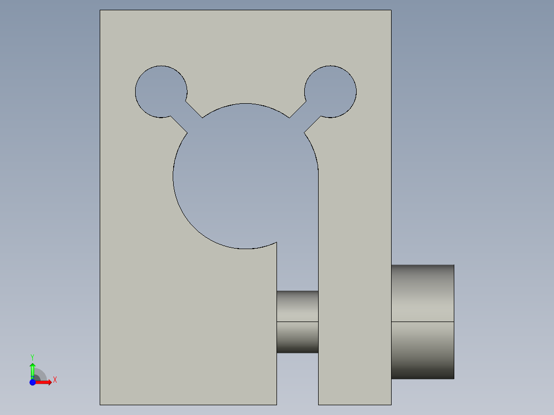 基恩士PS-05_holder_kc图纸模型前视图