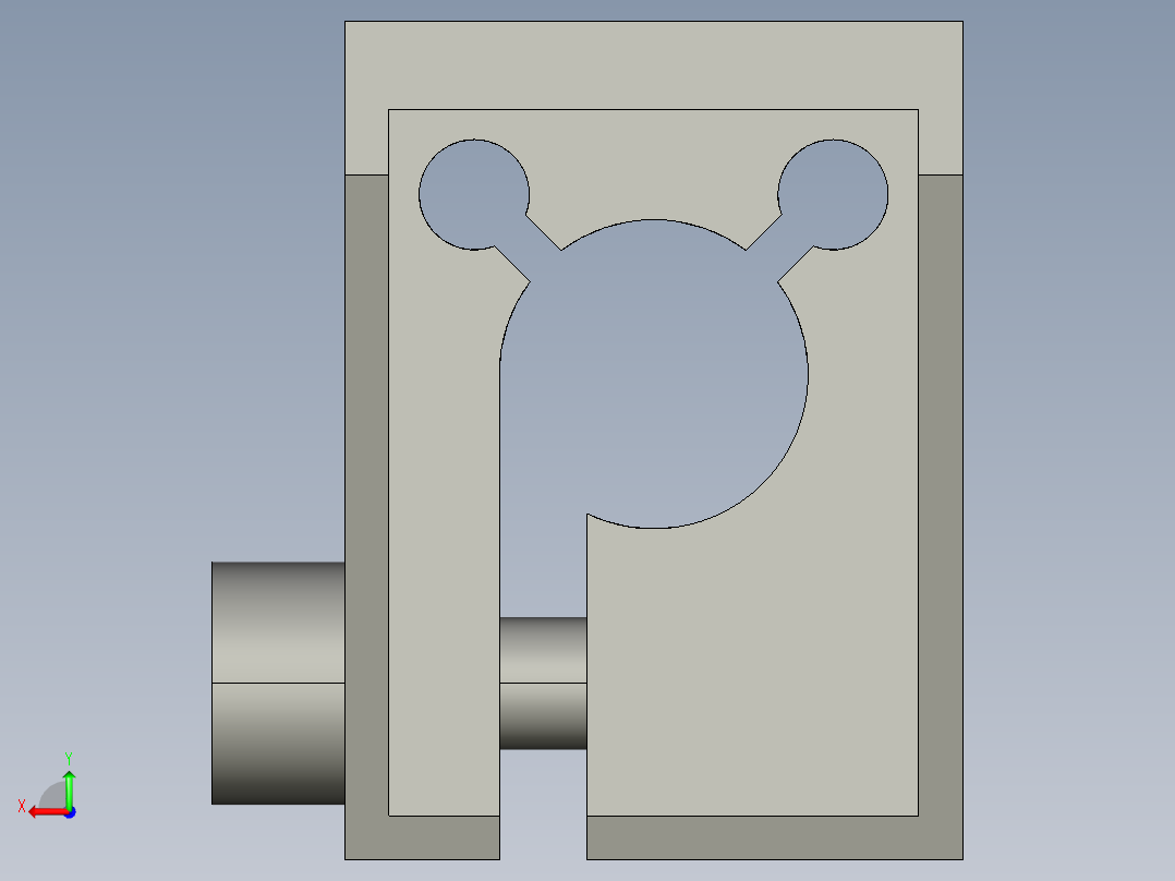 基恩士PS-05_holder_kc图纸模型后视图