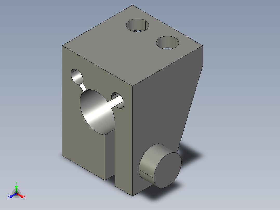 基恩士PS-05_holder_kc图纸模型正等轴测图