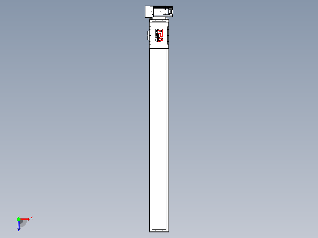 同步带全封闭直线模组TPA-HCB-110D-90-L1000-RU-C-P40-N3俯视图