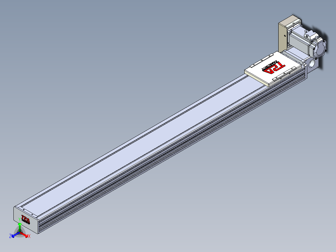 同步带全封闭直线模组TPA-HCB-110D-90-L1000-RU-C-P40-N3正等轴测图