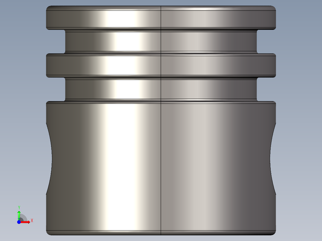 气缸电机-2851 Dark Stone Technic Engine Piston Round前视图