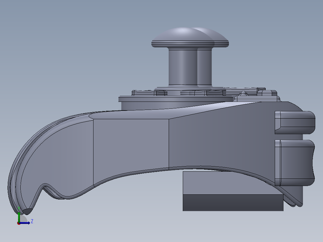 游戏手柄左视图