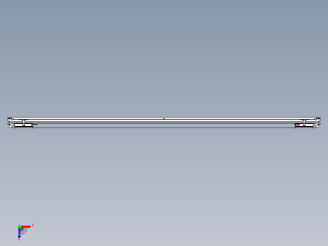 威洛博VL系列直线电机模组-2VL22H2-S2250俯视图
