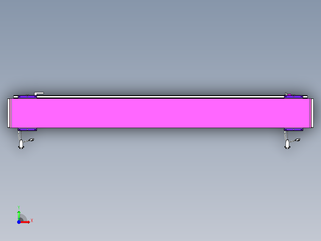 威洛博VL系列直线电机模组-2VL17E1-S1400前视图