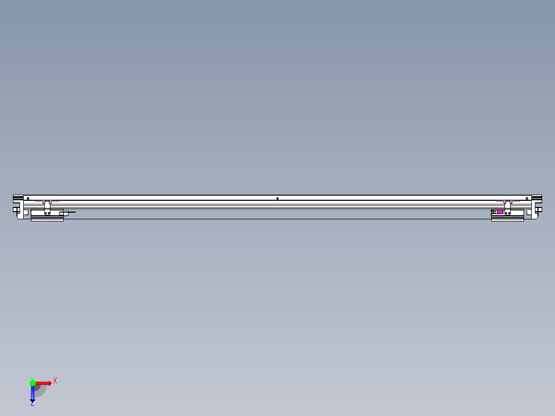 威洛博VL系列直线电机模组-2VL17E1-S1400俯视图