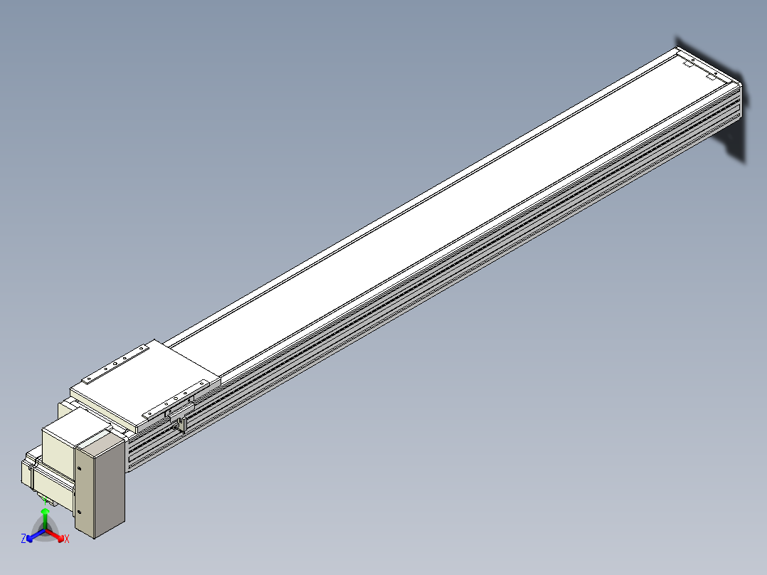同步带全封闭直线模组TPA-HCB-14D-120-L1050-RP-C-P40-N3主视图