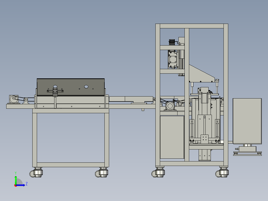 半导体线路板上下料设备stp左视图