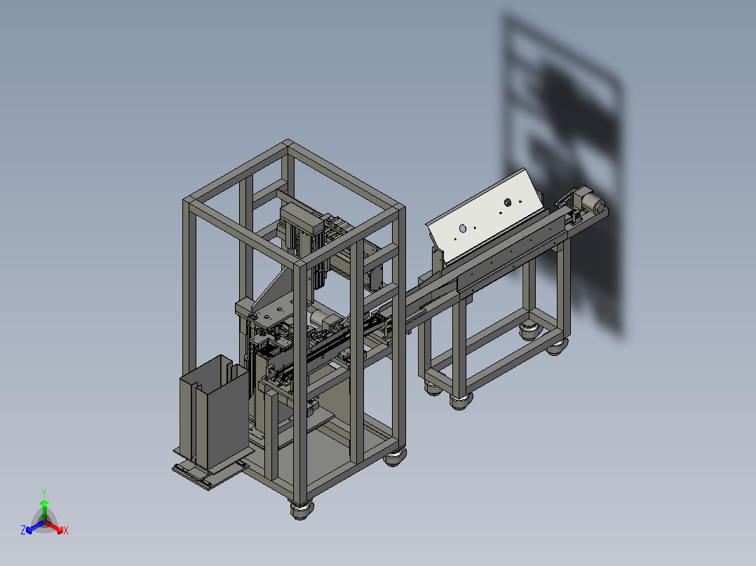 半导体线路板上下料设备stp正等轴测图