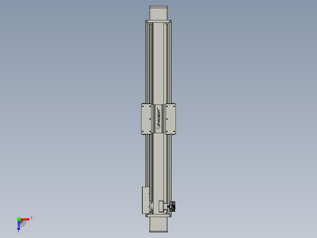 威洛博直线电机模组EB20-L224-S1200-BR-ZP75-MS3-5K俯视图
