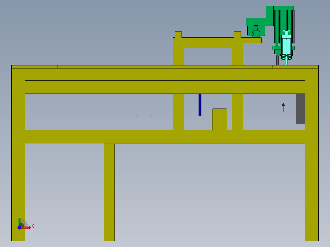 叶片装配生产线前视图