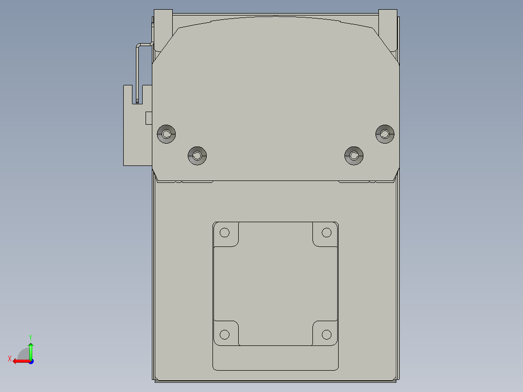 直线模组WG-LHA12-S950-D设计图纸后视图