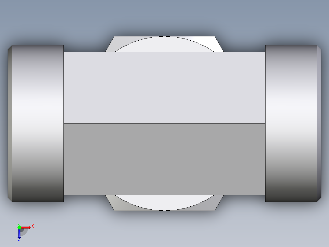 卡套式工业通用硬管接头EO_Swivel_nut_branch_tee_ET35LOMDCF俯视图