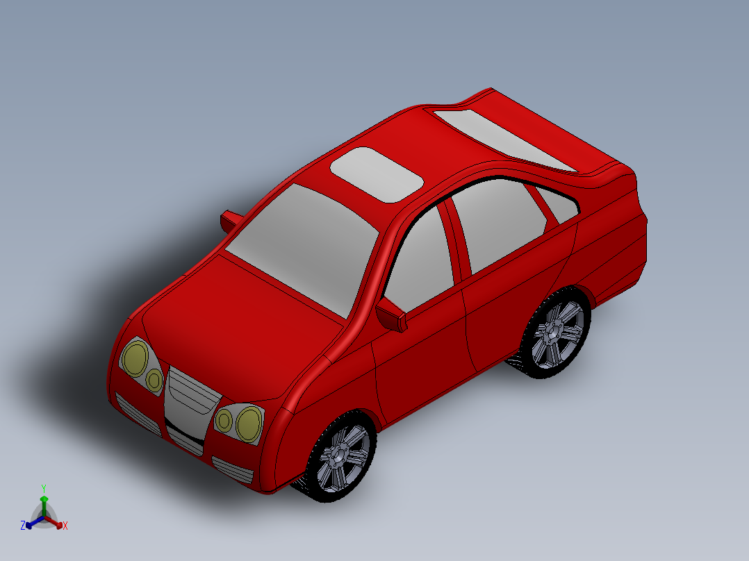 玩具车正等轴测图