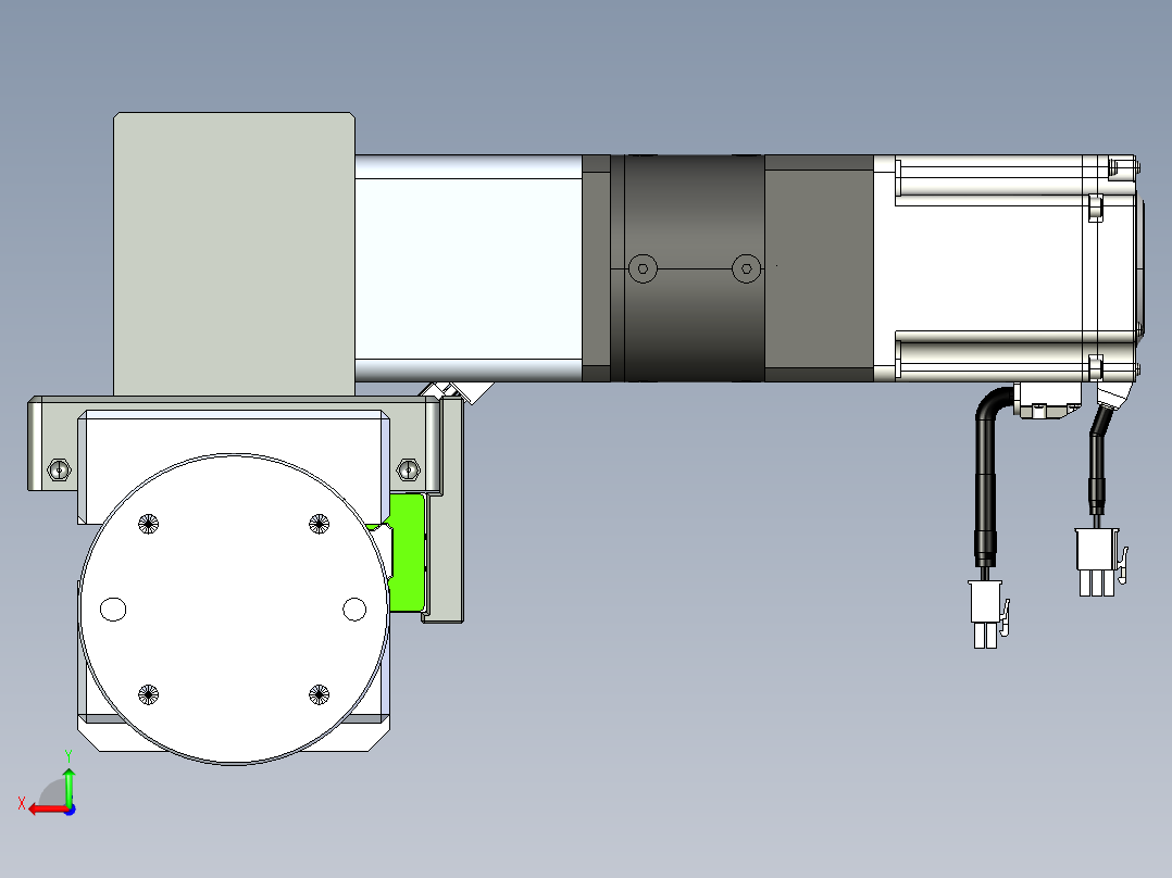 威洛博直线电机模组EB8ZR-L200-S540-RZP75B5K-ZP755K-MS3后视图