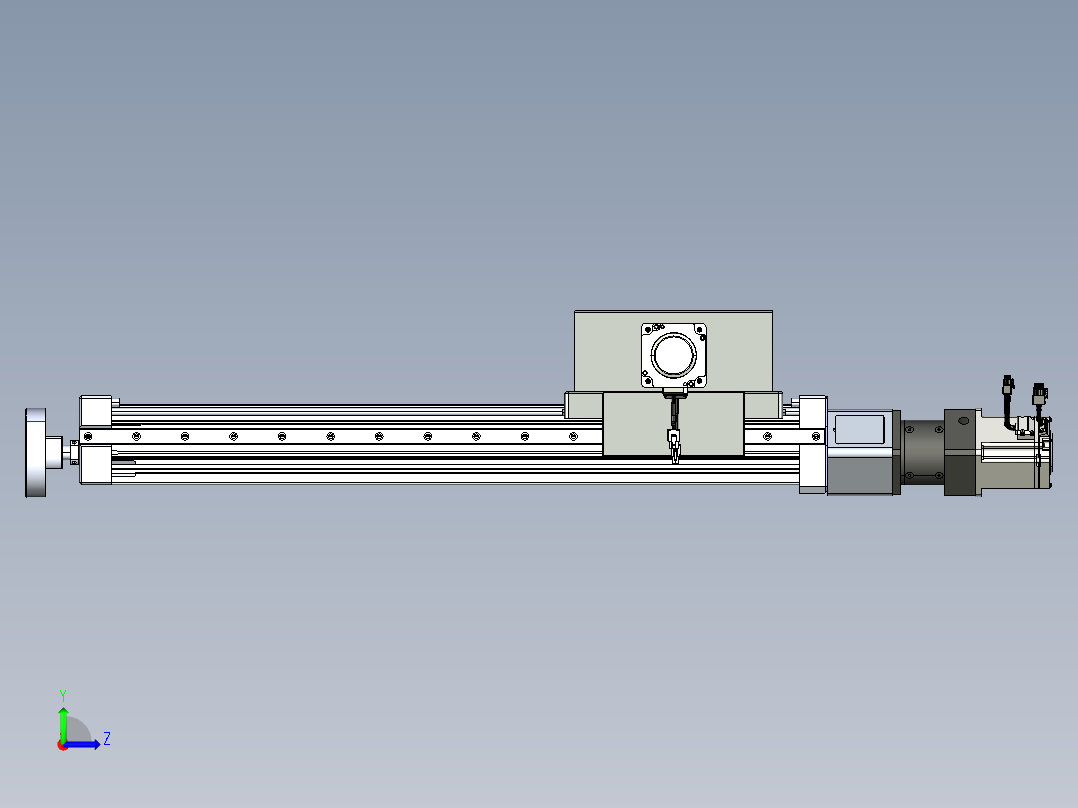 威洛博直线电机模组EB8ZR-L200-S540-RZP75B5K-ZP755K-MS3左视图