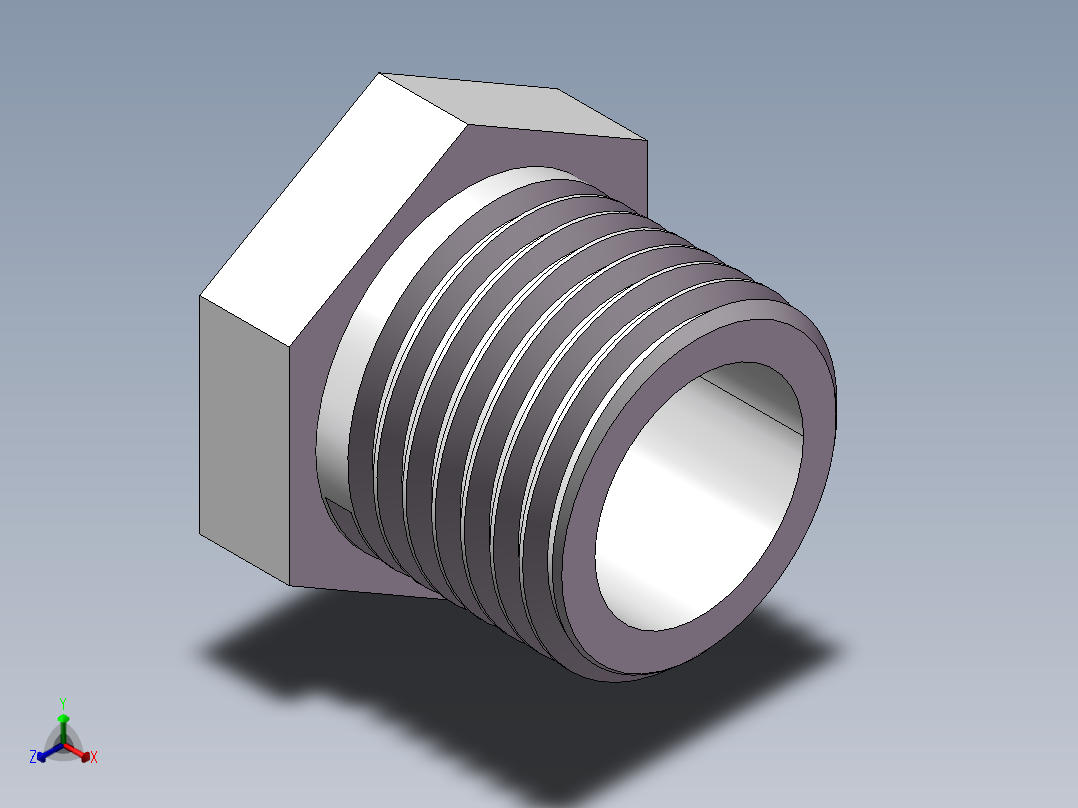 转接头-内外丝异径 DN15-DN8主视图