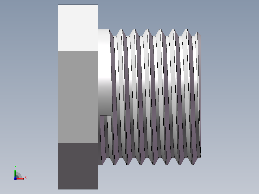 转接头-内外丝异径 DN15-DN8前视图