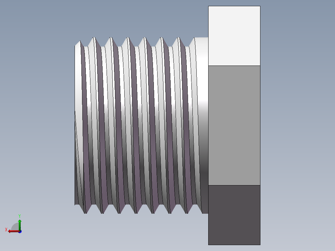 转接头-内外丝异径 DN15-DN8后视图