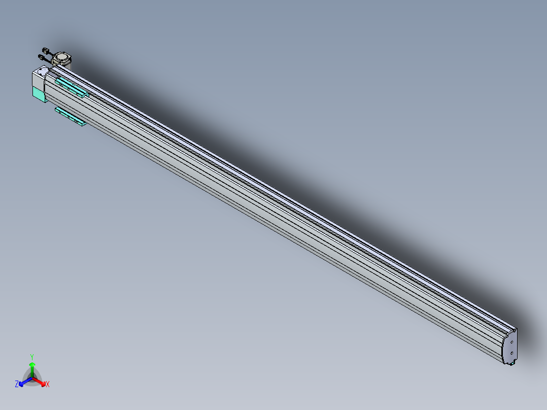 威洛博VBF同步带传动一般环境VBF14-L45-S2100-BLD-ZP40-C3正等轴测图