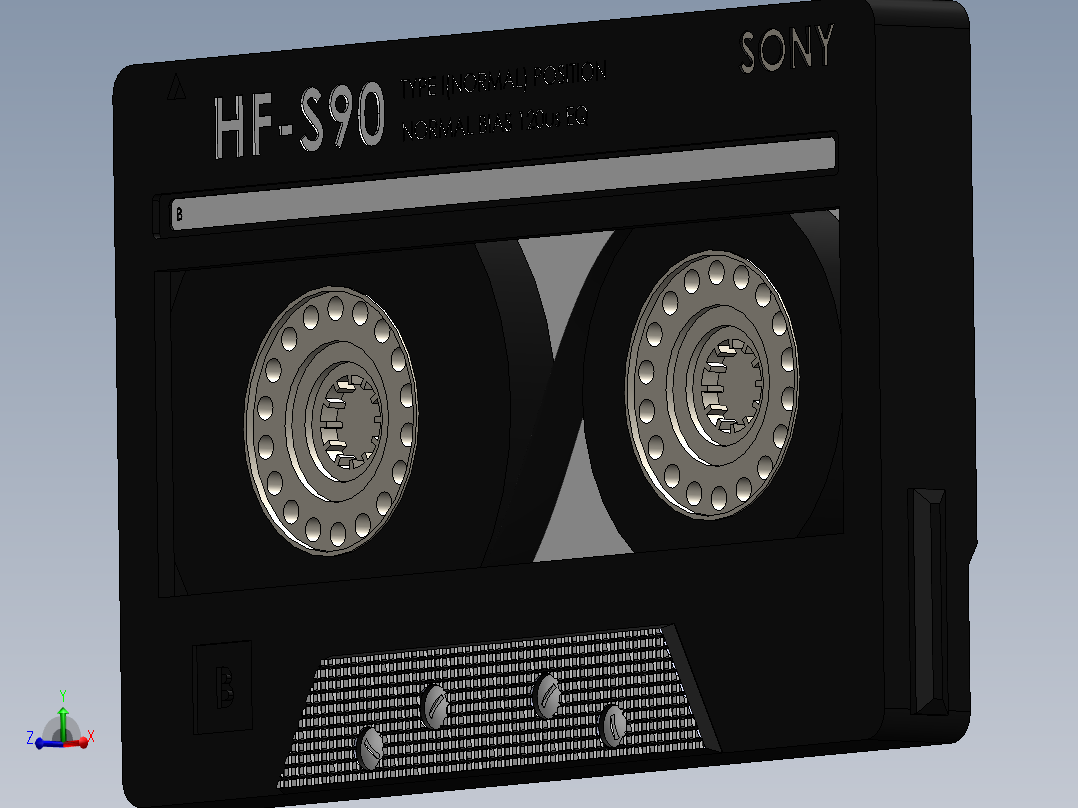 盒式磁带主视图